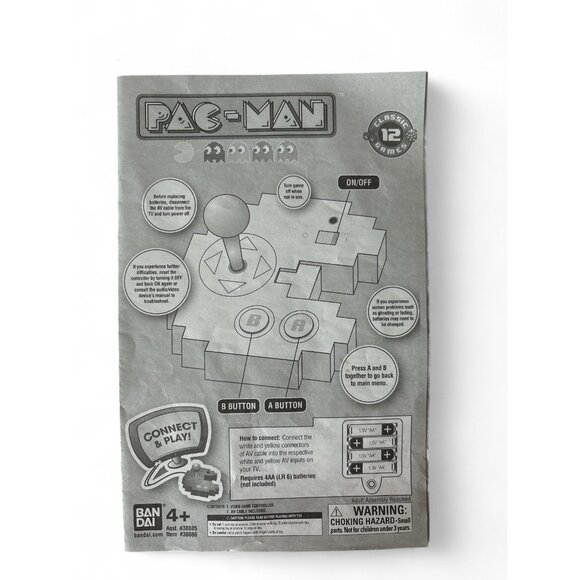 Pac-Man Plug & Play TV Arcade Game Joystick Namco Retro Classic Controller AV - Picture 5 of 5